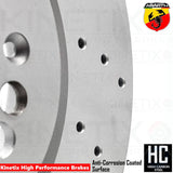 FOR ABARTH 500 595 695 COMPETIZIONE DRILLED PERFORMANCE BRAKE DISCS 305mm PAIR