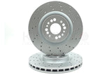 FOR ABARTH 500 COMPETIZIONE FRONT CROSS DRILLED BRAKE DISCS PAIR 305mm 52041114