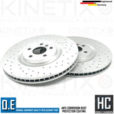 FOR BMW M135i xDrive 2019- F40 DRILLED PERFORMANCE FRONT BRAKE DISCS PAIR 360mm