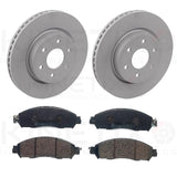 FOR NISSAN NAVARA NP300 2.3 dCi 2015- COATED HIGH CARBON FRONT BRAKE DISCS PADS