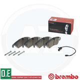 FOR AUDI A4 A5 A6 A7 S4 S5 Q5 FRONT BREMBO OEM BRAKE PADS & WEAR SENSOR P85098