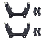 FOR AUDI SEAT SKODA VW REAR BRAKE CALIPER CARRIER SLIDERS BRACKETS PAIR BLACK