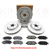 FOR NISSAN JUKE NISMO RS 1.6 DIG-T F15 FRONT REAR DRILLED BRAKE DISCS PADS