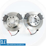 FOR PORSCHE CAYENNE 3.0 DIESEL FRONT REAR HIGH CARBON BRAKE DISCS PADS & SENSORS