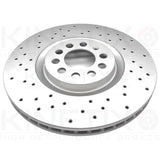 FOR SEAT IBIZA 1.8 T CUPRA R KINETIX CROSS DRILLED FRONT BRAKE DISCS PAIR 312mm