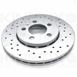 FOR AUDI SEAT SKODA VW KINETIX REAR CROSS DRILLED BRAKE DISCS BREMBO PADS 256mm