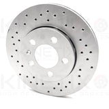 FOR AUDI SEAT SKODA VW KINETIX REAR CROSS DRILLED BRAKE DISCS BREMBO PADS 256mm