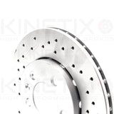 FOR VW GOLF R32 MK4 REAR CROSS DRILLED BRAKE DISCS BREMBO PADS 256mm