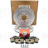 FOR SEAT LEON CUPRA R 1.8 225 KINETIX REAR DRILLED BRAKE DISCS MINTEX PADS 256mm