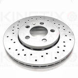 FOR VW GOLF 2.3 V5 MK4 FRONT REAR DRILLED BRAKE DISCS MINTEX PADS 312mm 256mm