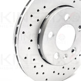 FOR VW GOLF 1.8 T GTI MK4 FRONT REAR DRILLED BRAKE DISCS MINTEX PADS 312mm 256mm