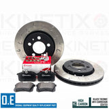 FOR SEAT LEON 1.8 T CUPRA R REAR J GROOVED BRAKE DISCS BREMBO PADS 256mm