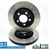 FOR SEAT LEON 1.8 T CUPRA R REAR J GROOVED PERFORMANCE BRAKE DISCS PAIR 256mm