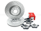 FOR AUDI S3 SEAT LEON CUPRA K1 VW GOLF R32 FRONT BRAKE DISCS MINTEX PADS 345mm