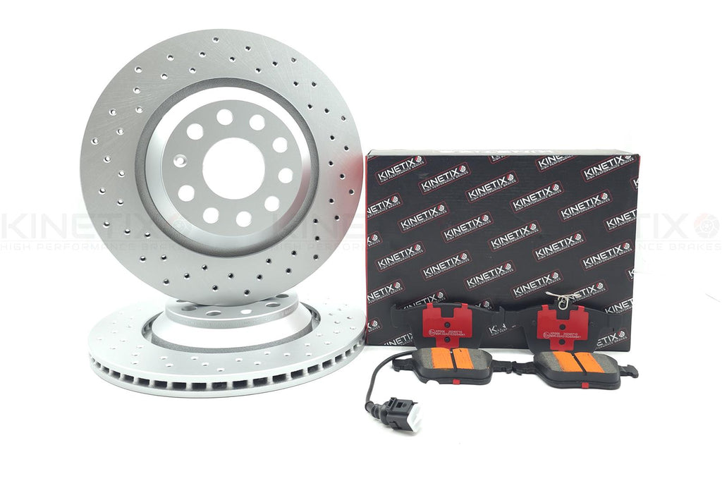 FOR AUDI RS Q3 RSQ3 2019- DRILLED REAR BRAKE DISCS PADS 310mm