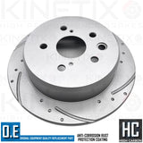 FOR LEXUS IS250 IS220d 05-13 REAR DIMPLED GROOVED BRAKE DISCS MINTEX PADS 291mm