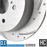 FOR TOYOTA CROWN 3.0 LEXUS IS250 IS220d REAR DIMPLED GROOVED BRAKE DISCS PAIR
