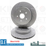 FOR SUBARU IMPREZA GD 2.0 WRX STi 01-05 REAR PERFORMANCE BRAKE DISCS PAIR 316mm