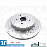 FOR SUBARU IMPREZA GD 2.0 WRX STi 01-05 REAR PERFORMANCE BRAKE DISCS PAIR 316mm