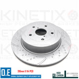 FOR SUBARU IMPREZA GD 2.0 WRX STi 01-05 REAR PERFORMANCE BRAKE DISCS PAIR 316mm