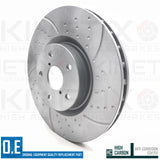 FOR SUBARU IMPREZA 2.0 WRX STi (GD) DIMPLED GROOVED FRONT BRAKE DISCS PAIR 326mm