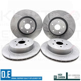 FOR SUBARU IMPREZA WRX STi GE DIMPLED GROOVE FRONT REAR BRAKE DISCS BREMBO PADS