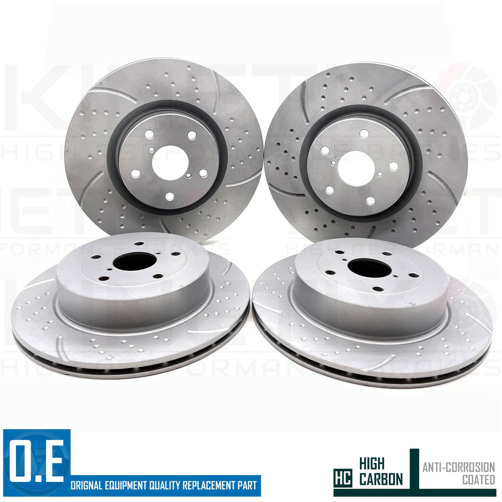 FOR SUBARU IMPREZA 2.5 GD GROOVED FRONT REAR BRAKE DISCS 326mm 316mm 114 PCD