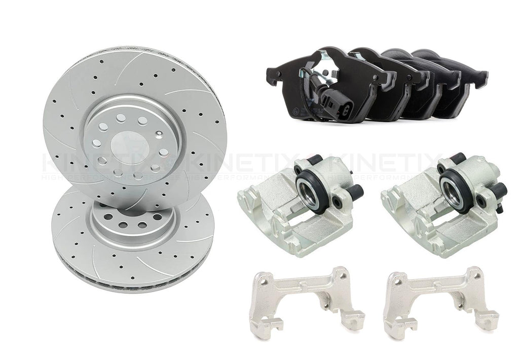 FOR VW CADDY 2K FRONT BIG BRAKE DISCS UPGRADE CALIPER CARRIERS CONVERSION 312mm