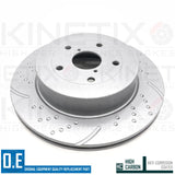 FOR SUBARU IMPREZA 2.5 WRX STi GE,GV GROOVED FRONT REAR BRAKE DISCS 326mm 316mm