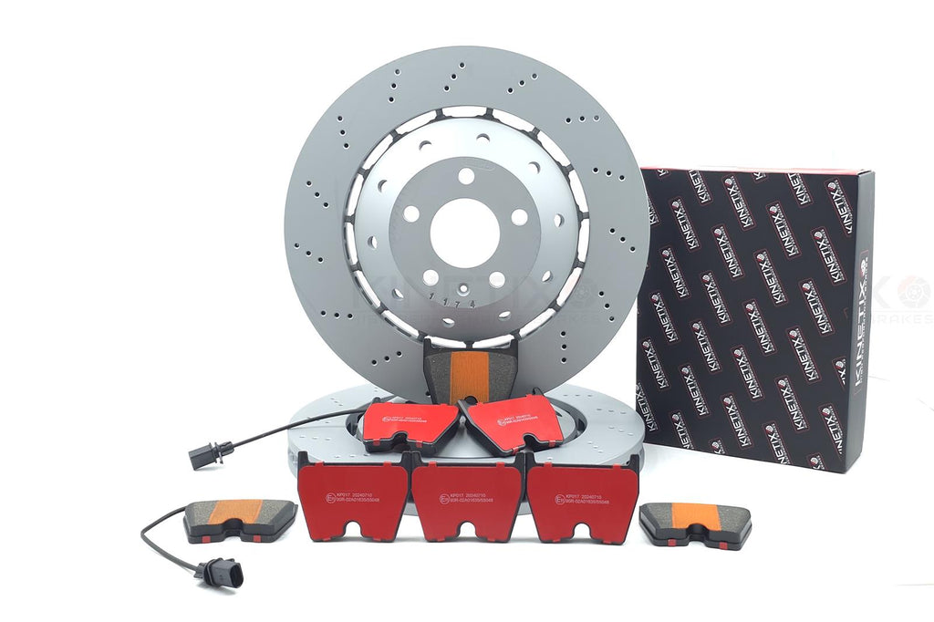 FOR AUDI RS4 RS5 R8 HIGH CARBON FRONT BRAKE DISCS PADS 365mm X 34mm