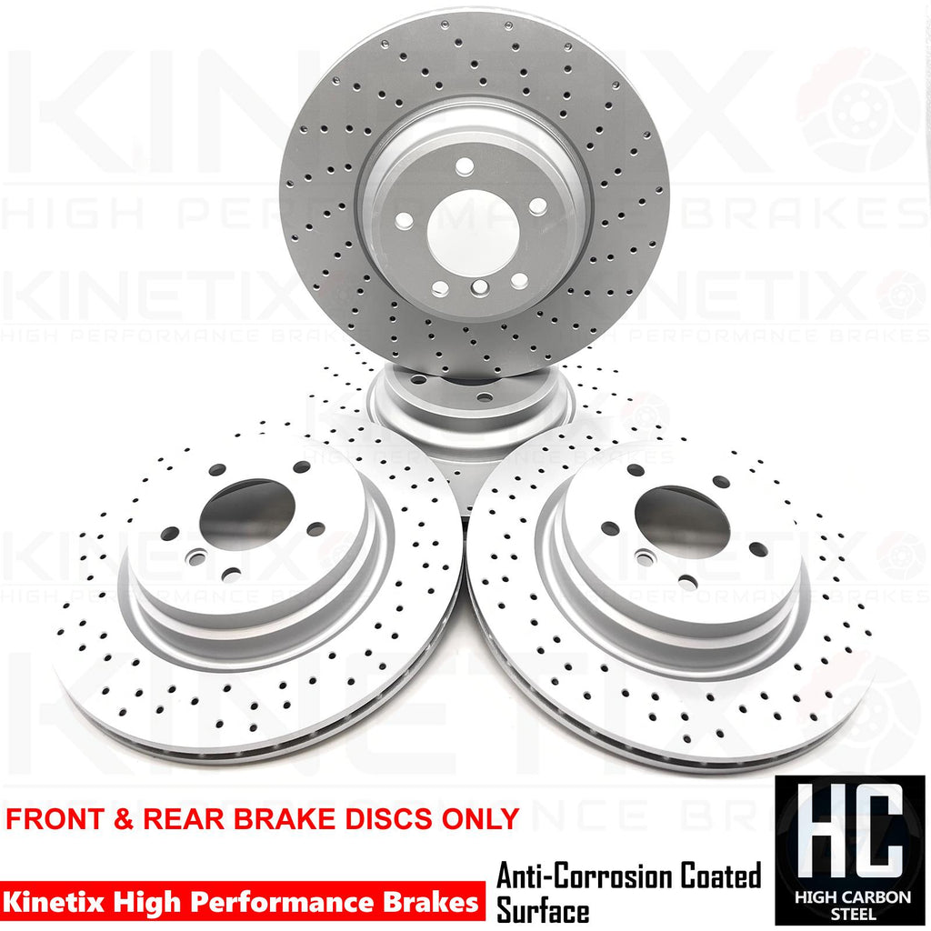 FOR BMW 330i 330d 335i 335d E90 E91 E92 E93 FRONT REAR DRILLED BRAKE DISCS FR RR