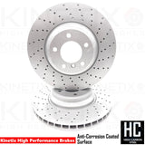 FOR BMW Z4 35i 35is FRONT DRILLED PERFORMANCE BRAKE DISCS PADS 348mm