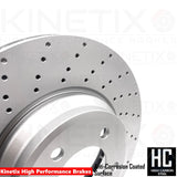 FOR BMW Z4 35i 35is FRONT DRILLED PERFORMANCE BRAKE DISCS PADS 348mm