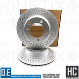 FOR PORSCHE 718 BOXSTER S 2.5 KINETIX DRILLED REAR BRAKE DISCS PAIR 299mm COATED