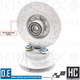 FOR RENAULT MEGANE SPORT 225 REAR DRILLED BRAKE DISCS PADS ABS BEARING