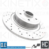 FOR RENAULT MEGANE SPORT 225 REAR DRILLED BRAKE DISCS PADS ABS BEARING