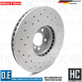 FOR BMW 7 SERIES 740Li F01 F02 M SPORT DRILLED FRONT BRAKE DISCS PAIR 348mm