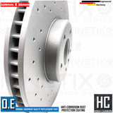 FOR BMW 7 SERIES 730Ld F01 F02 M SPORT DRILLED FRONT BRAKE DISCS PAIR 348mm