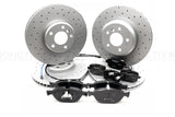 FOR BMW 528i M SPORT F11 FRONT REAR DRILLED BRAKE DISCS MINTEX PADS SENSORS