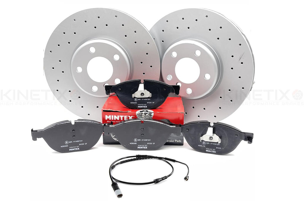 FOR BMW 640d Gran Coupe M SPORT FRONT DRILLED BRAKE DISCS BREMBO PADS WIRE 348mm