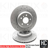 FOR BMW 520d M SPORT F07 FRONT REAR DRILLED BRAKE DISCS MINTEX PADS SENSORS