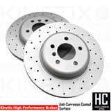 FOR BMW 530i M SPORT F11 FRONT REAR DRILLED BRAKE DISCS BREMBO PADS SENSORS