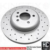 FOR BMW 6 SERIES FRONT REAR DRILLED BRAKE DISCS BREMBO PADS WIRES 348mm 345mm