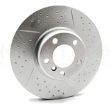 FOR BMW M235i F22 KINETIX FRONT REAR DIMPLED GROOVED BRAKE DISCS 340mm 345mm