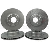 FOR BMW 220i M SPORT FRONT REAR DIMPLED & GROOVED BRAKE DISCS 340mm 345mm