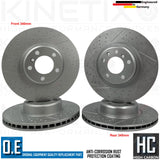 FOR BMW 225d M SPORT FRONT REAR DIMPLED & GROOVED BRAKE DISCS 340mm 345mm