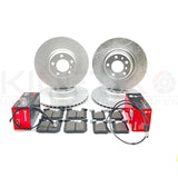 FOR BMW M140i F20 FRONT REAR DIMPLE GROOVED BRAKE DISCS BREMBO PADS WEAR SENSORS