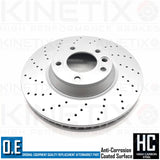 FOR PORSCHE CAYENNE TURBO 4.5 DRILLED FRONT REAR BRAKE DISCS BREMBO PADS