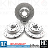 FOR VW TOUAREG 3.0 V6 TDI DRILLED FRONT REAR BRAKE DISCS BREMBO PADS WEAR SENSORS