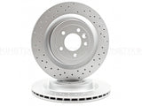 FOR LAND ROVER DEFENDER 2.0 P300 Si4 REAR DRILLED KINETIX BRAKE DISCS 365mm